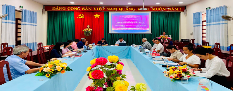 Quang cảnh buổi sinh hoạt chuyên môn Khoa Lý luận cơ sở